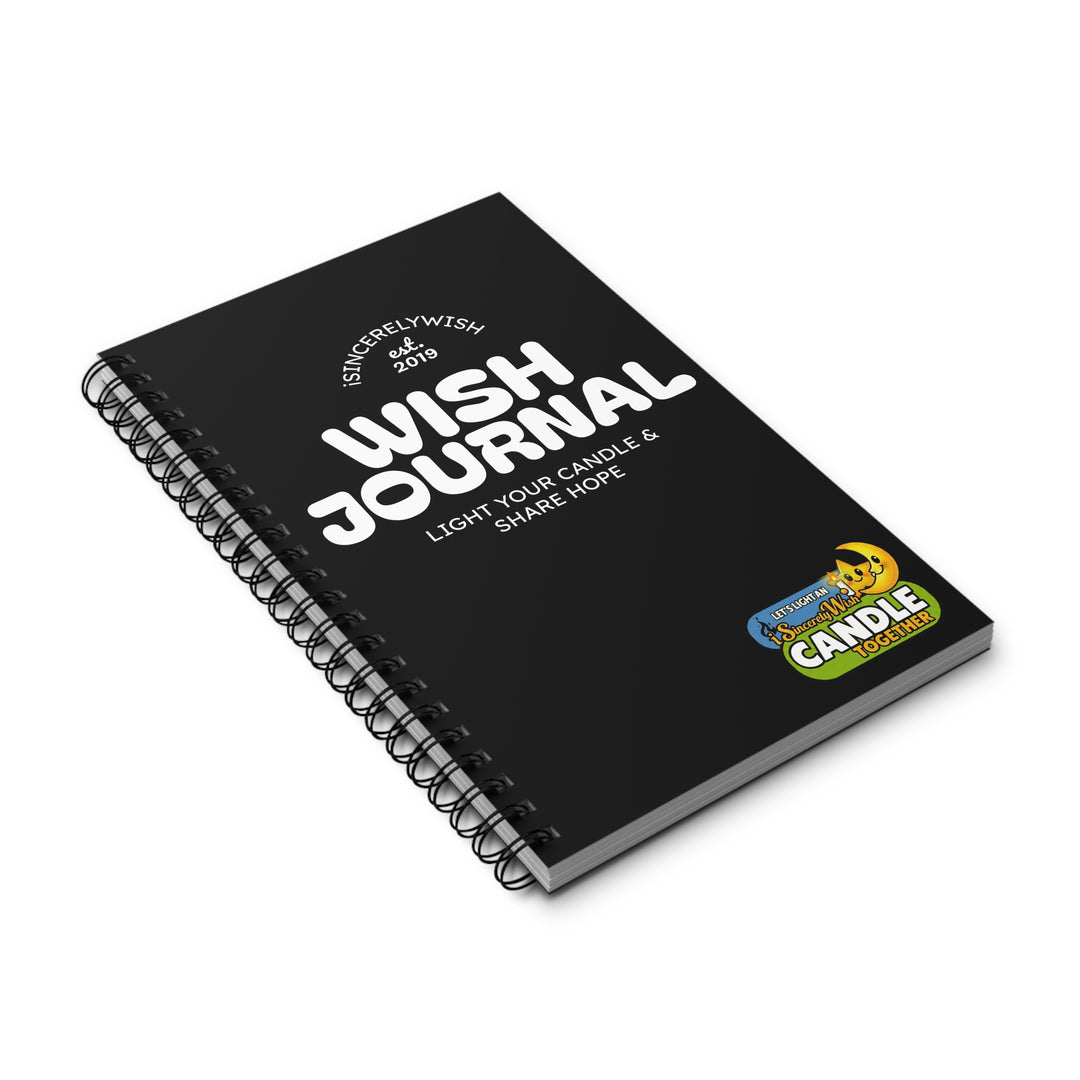 Wish Journal Spiral Notebook | Inspirational Candle Together Design
