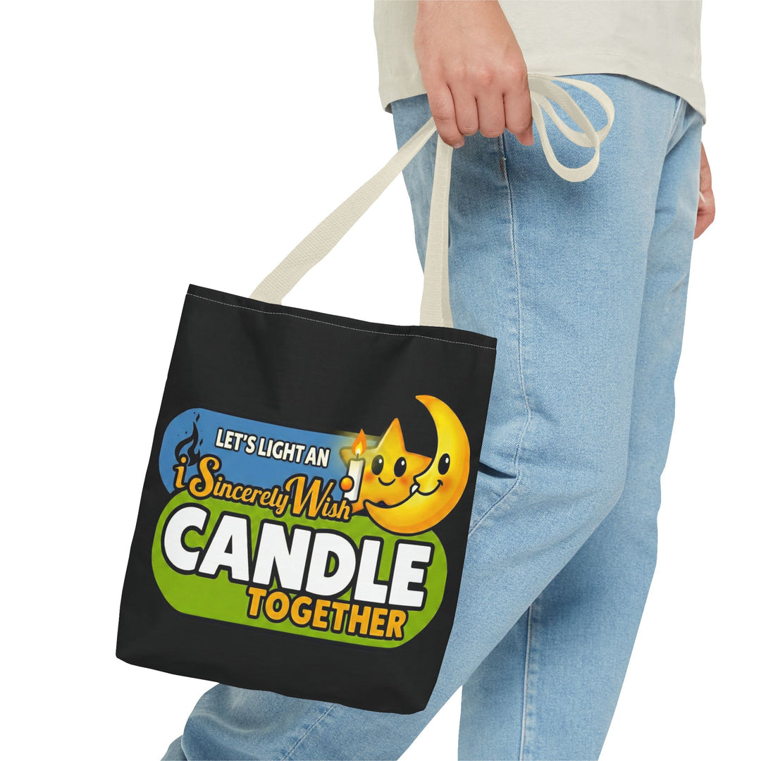 iSincerelyWish Candle Tote Bag | Cute Star and Moon Character