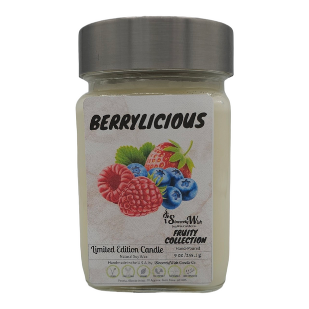 Berrylicious  Square Candle