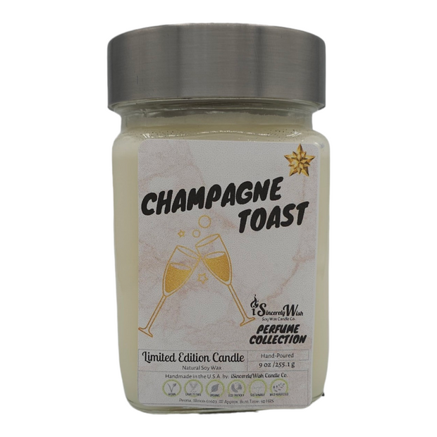 Champagne Toast Square Candle
