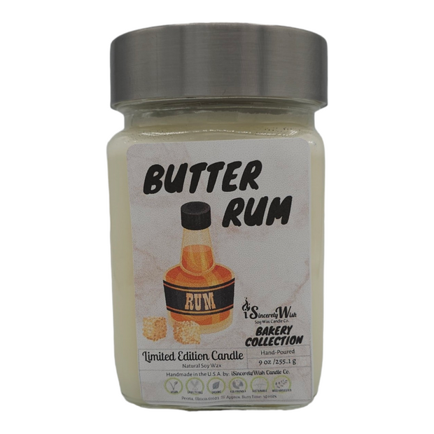 Butter Rum Square Candle