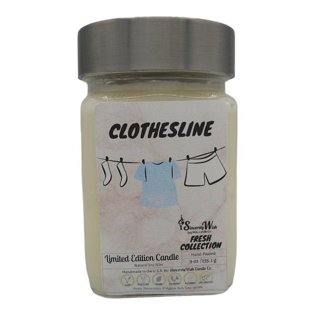 Clothesline Square Candle