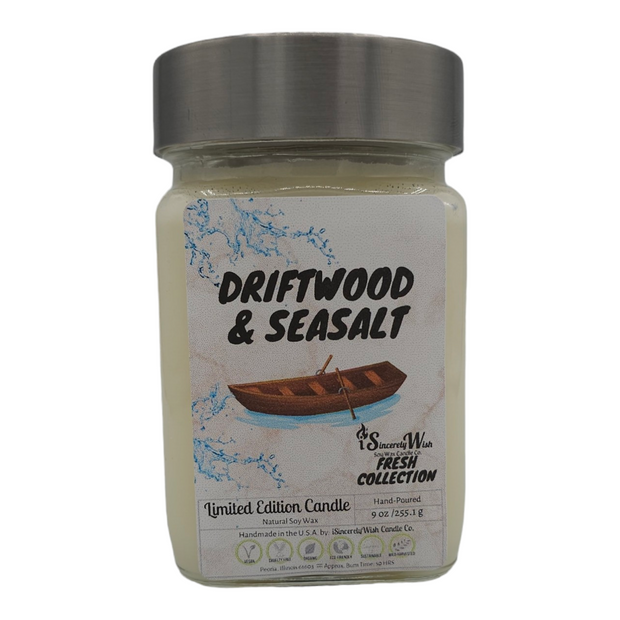 Driftwood And Sea Salt Square Candle