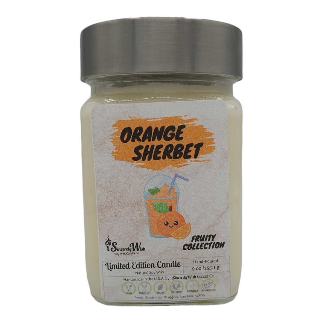 Orange Sherbet Square Candle