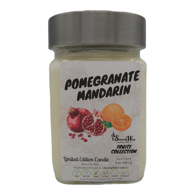 Pomegranate Mandarin Square Candle