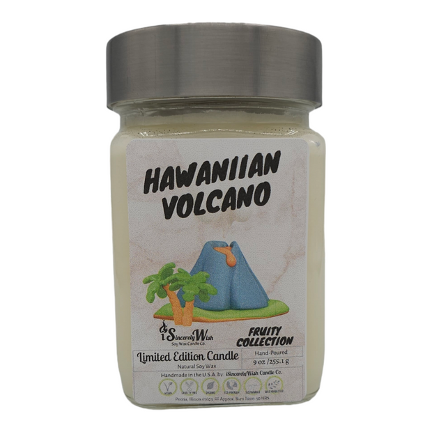 Hawaiian Volcano Square Candle