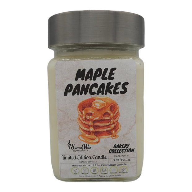 Maple Pancakes Square Candle