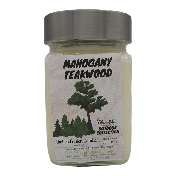 Mahogany Teakwood Square Candle