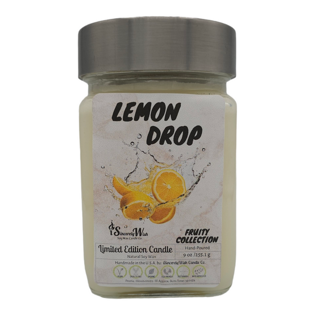 Lemon Drops Square Candle