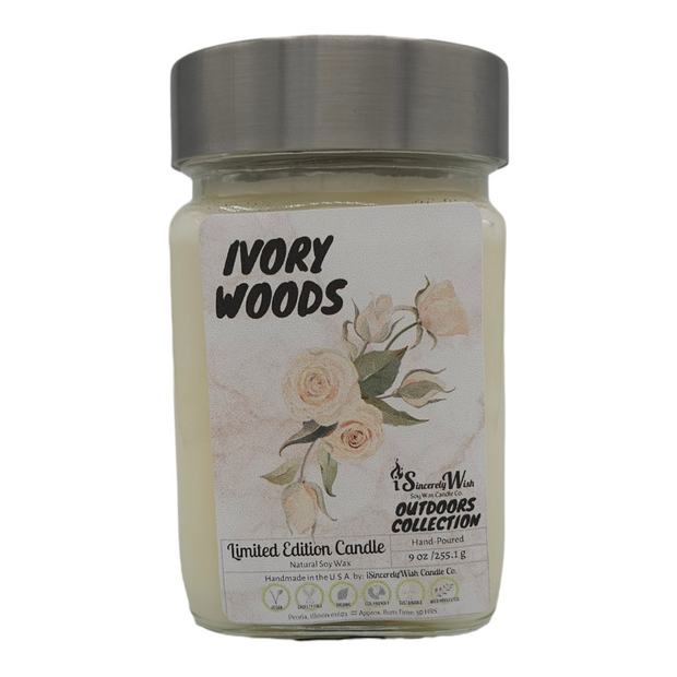 Ivory Woods Square Candle