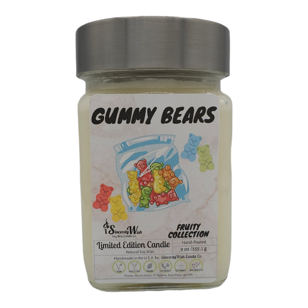 Gummy Bears Square Candle