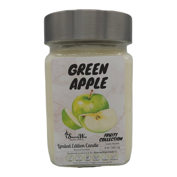 Green Apple Square Candle
