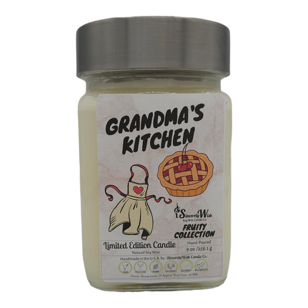 Grandmas Kitchen Square Candle