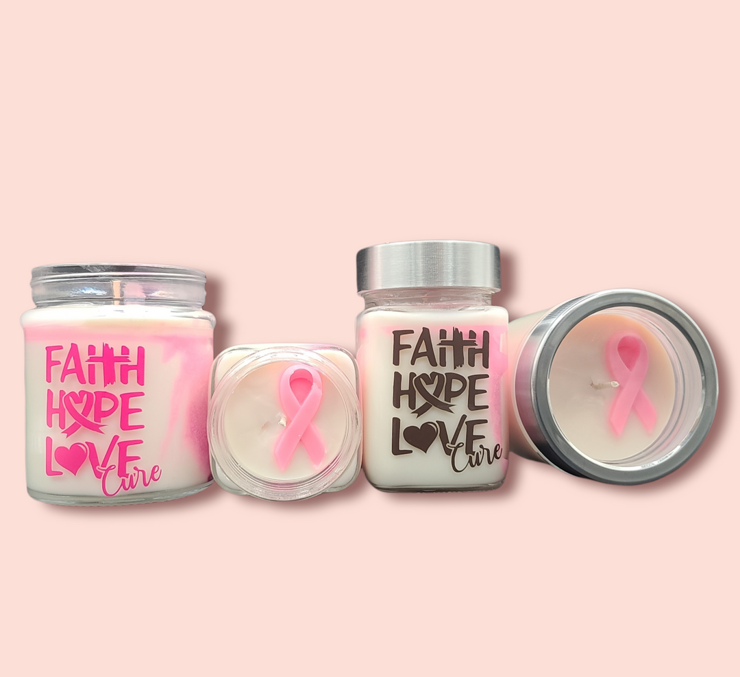 Breast Cancer Awareness Candle