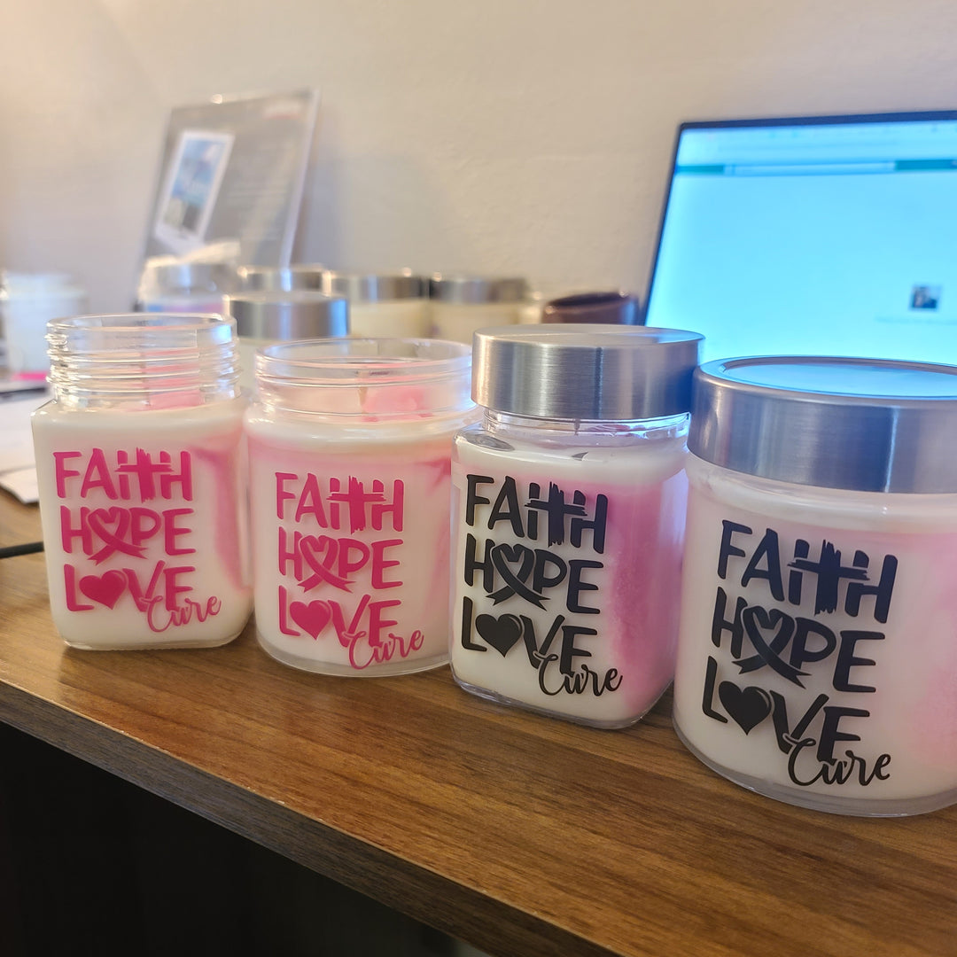 Breast Cancer Awareness Candle