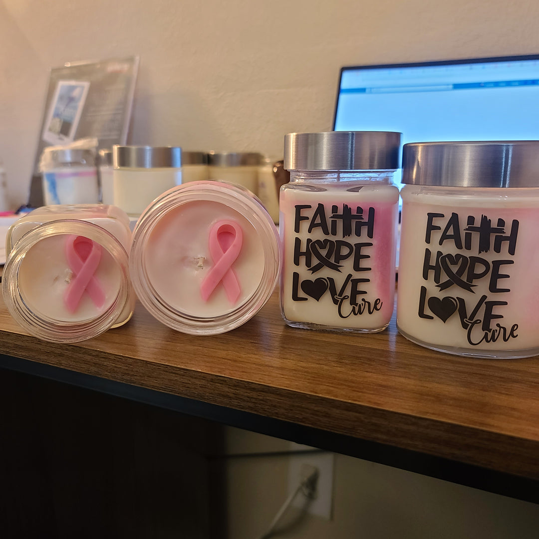 Breast Cancer Awareness Candle