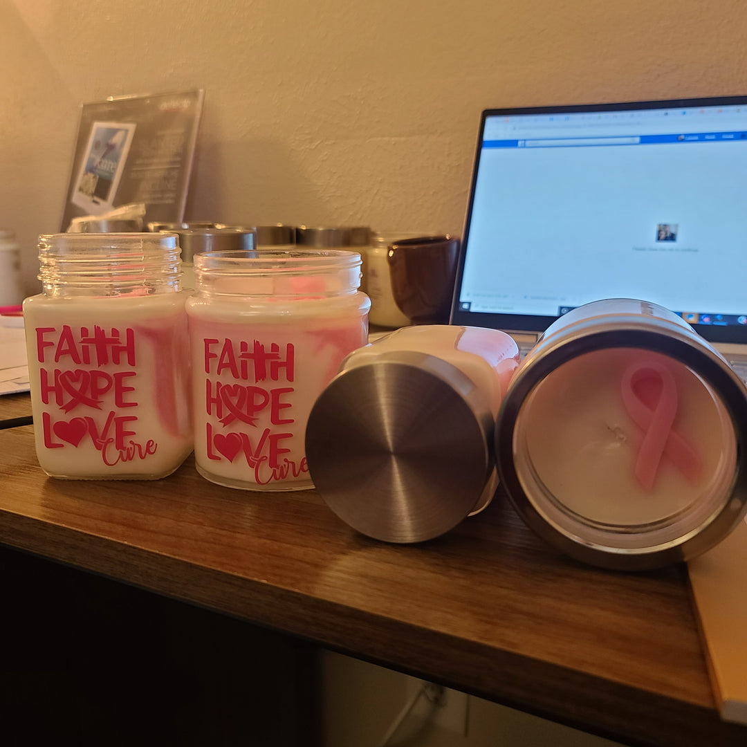 Breast Cancer Awareness Candle
