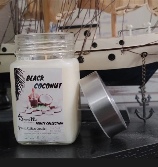 Black Coconut Candle