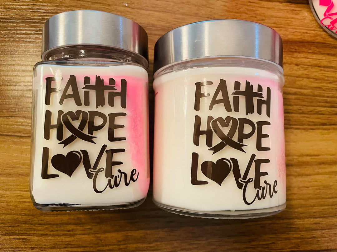 Breast Cancer Awareness Candle